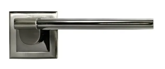AGBAR, ручка дверная MH-21 SN/BN-S, на квадратной накладке, цвет - бел. никель/черн. никель фото купить в Курске