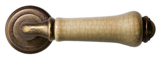 UMBERTO, ручка дверная MH-41-CLASSIC OMB/CH, цвет-старая мат.бронза/шампань фото купить в Курске