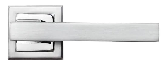 PIQUADRO, ручка дверная MH-37 SC/CP-S, на квадратной накладке, цвет - мат.хром/хром фото купить в Курске