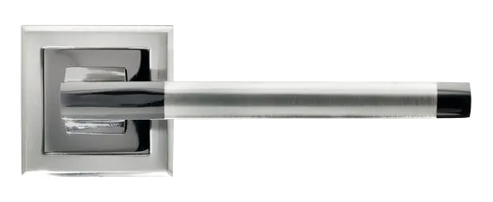 PANTS, ручка дверная MH-35 SN/BN-S, на квадратной накладке, цвет - бел. никель/черн. никель фото купить в Курске