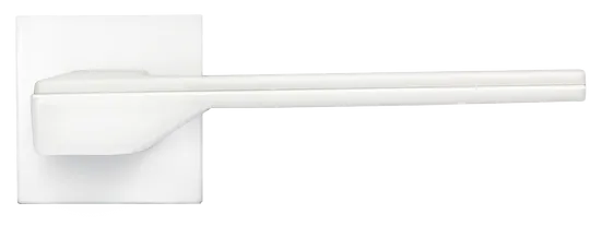 PIERRES, ручка дверная на квадратной накладке MH-49-S6 W, цвет - белый фото купить в Курске