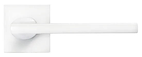 KAFFEE, ручка дверная на квадратной накладке MH-50-S6 W, цвет - белый фото купить в Курске