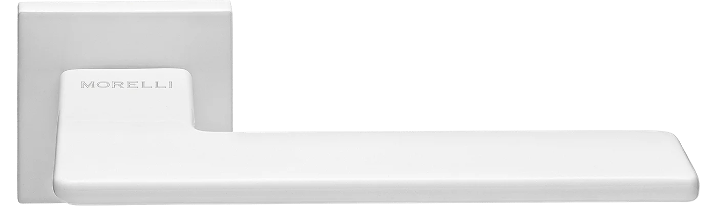 PLATEAU, ручка дверная на квадратной накладке MH-51-S6 W, цвет - белый фото купить Курск