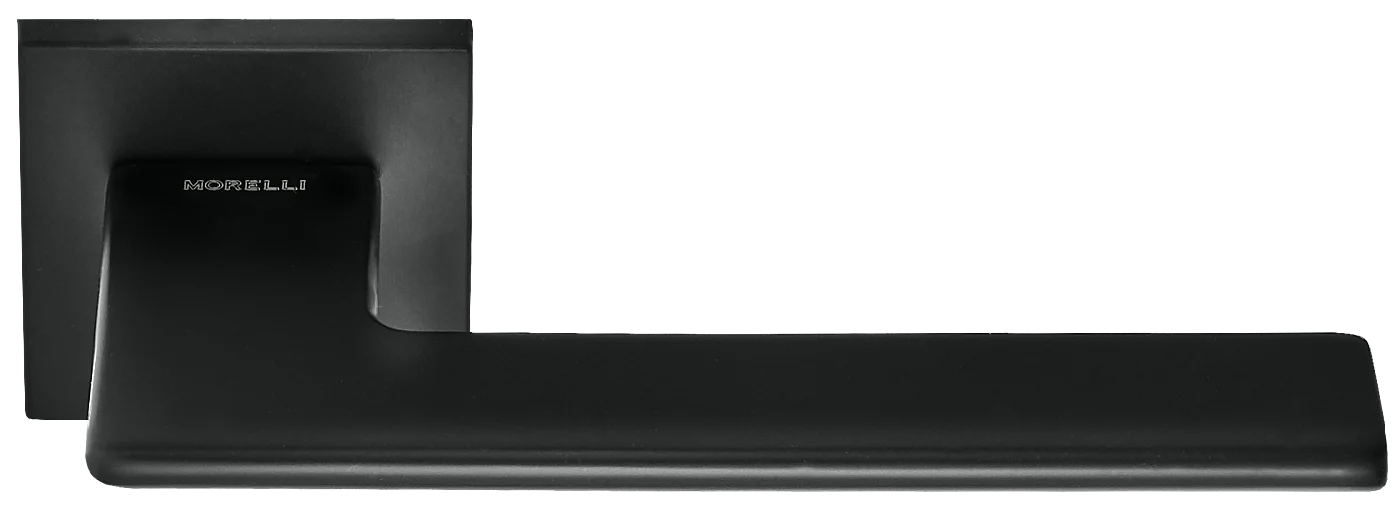 PLATEAU, ручка дверная на квадратной накладке MH-51-S6 BL, цвет - черный фото купить Курск