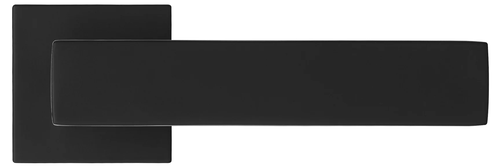 MIRA, ручка дверная на квадратной розетке MH-54-S6 BL, цвет - черный фото купить в Курске