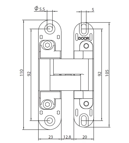 HH-19 B, скрытая петля, цвет - черный фото купить в Курске