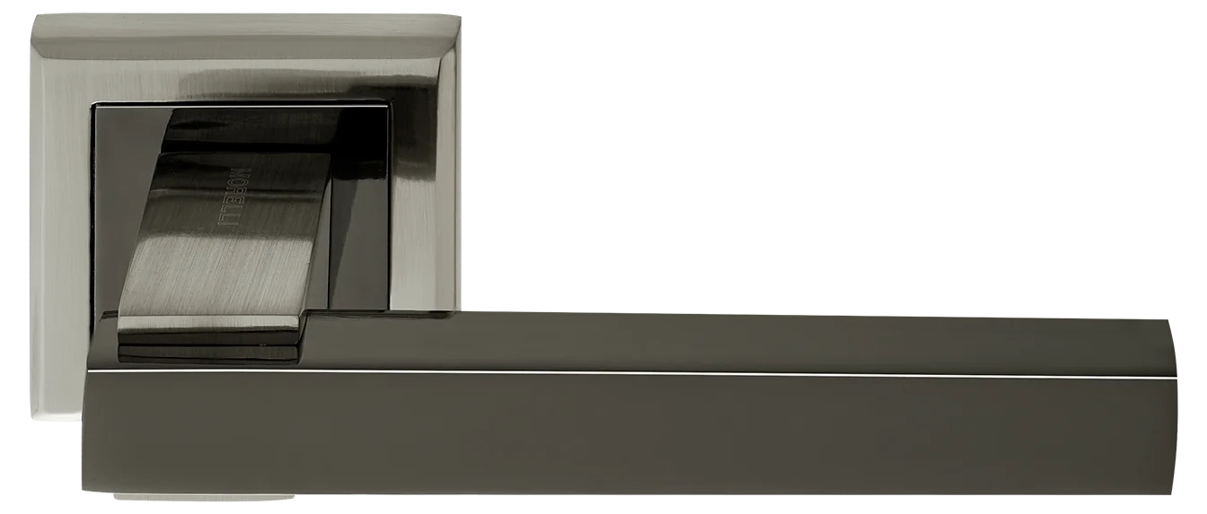 PIQUADRO, ручка дверная MH-37 SN/BN-S, на квадратной накладке, цвет - бел. никель/черн. никель фото купить Курск