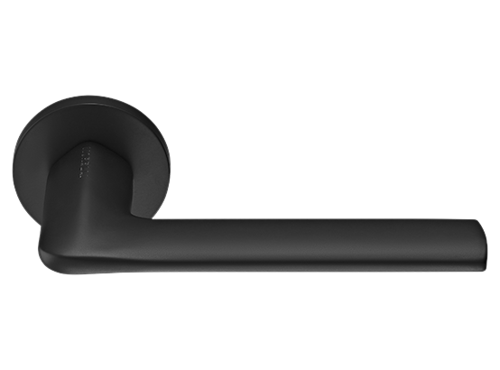 Ручка дверная "OAKA" на круглой розетке 6 мм, MH-61-R6 BL, цвет - чёрный фото купить Курск