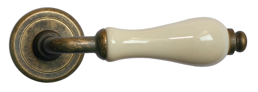 CERAMICA, ручка дверная CC-3 OBA/CHAMP, цвет - античная бронза/шампань фото купить в Курске