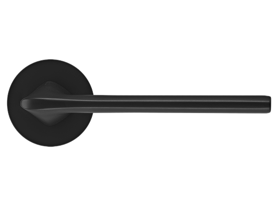Ручка дверная "OAKA" на круглой розетке 6 мм, MH-61-R6 BL, цвет - чёрный фото купить в Курске