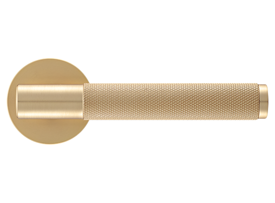 Ручка дверная "AZRIELI" на круглой розетке 6 мм, MH-57-R6T MSG, цвет - мат. сатинированное золото фото купить в Курске
