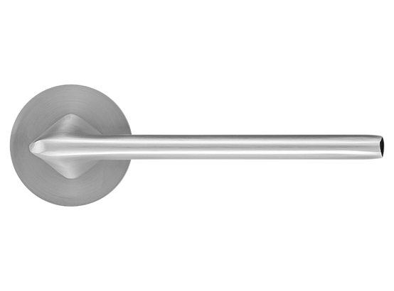 Ручка дверная "OAKA" на круглой розетке 6 мм, MH-61-R6 MSC цвет - мат. сатинированный хром фото купить в Курске