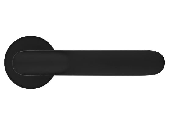 GARAK  ручка дверная на круглой розетке 6 мм, MH-59-R6 BL, цвет - чёрный фото купить в Курске